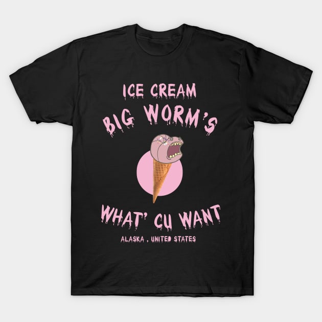 Ice Cream Bigworm Alaska T-Shirt by mugimugimetsel